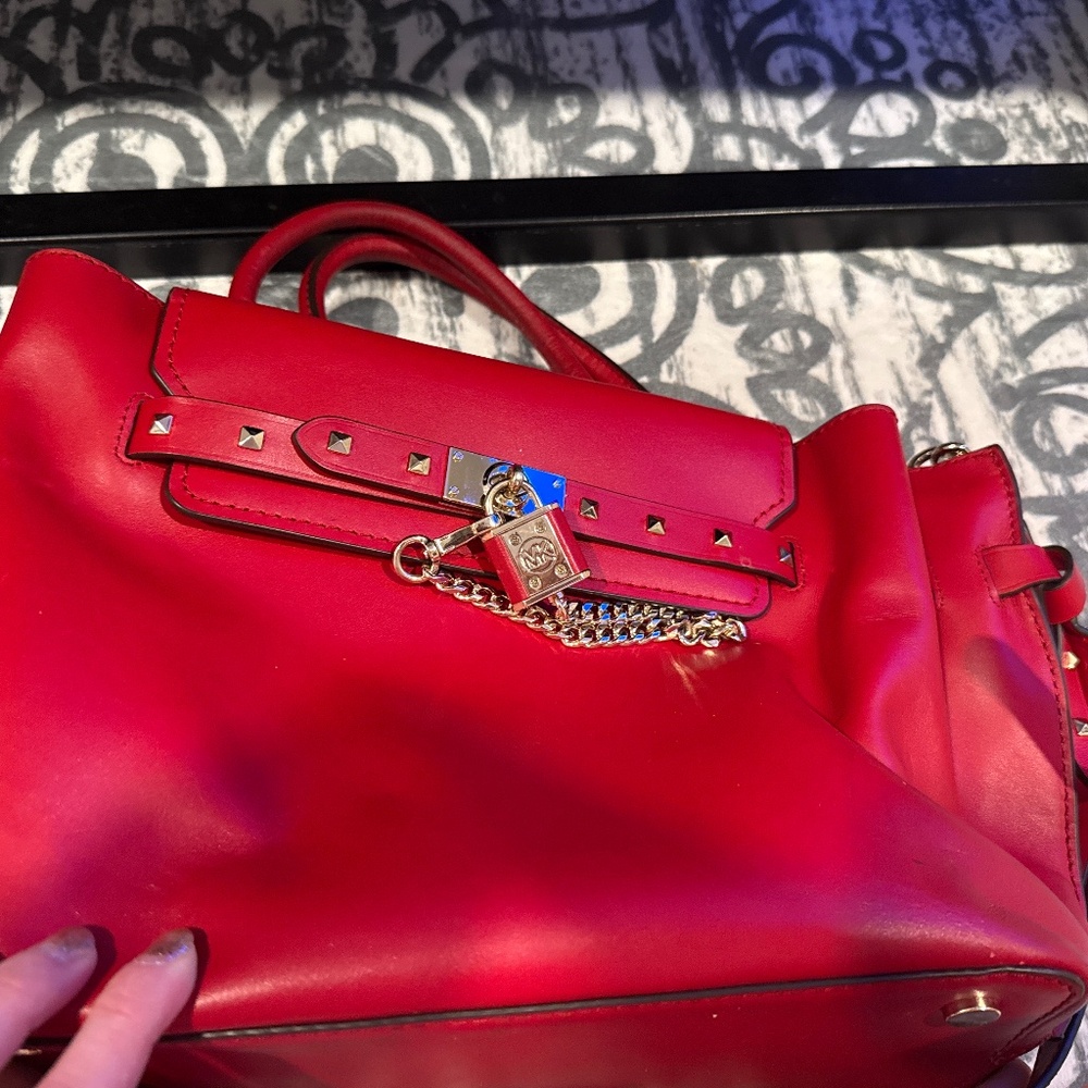 Red Michael kohrs bag